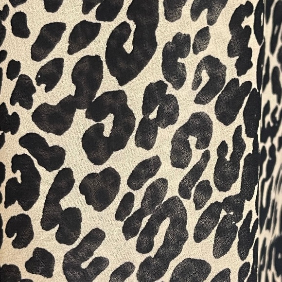 Moda international Sheer leopard long sleeve button down collared blouse - Picture 2 of 7